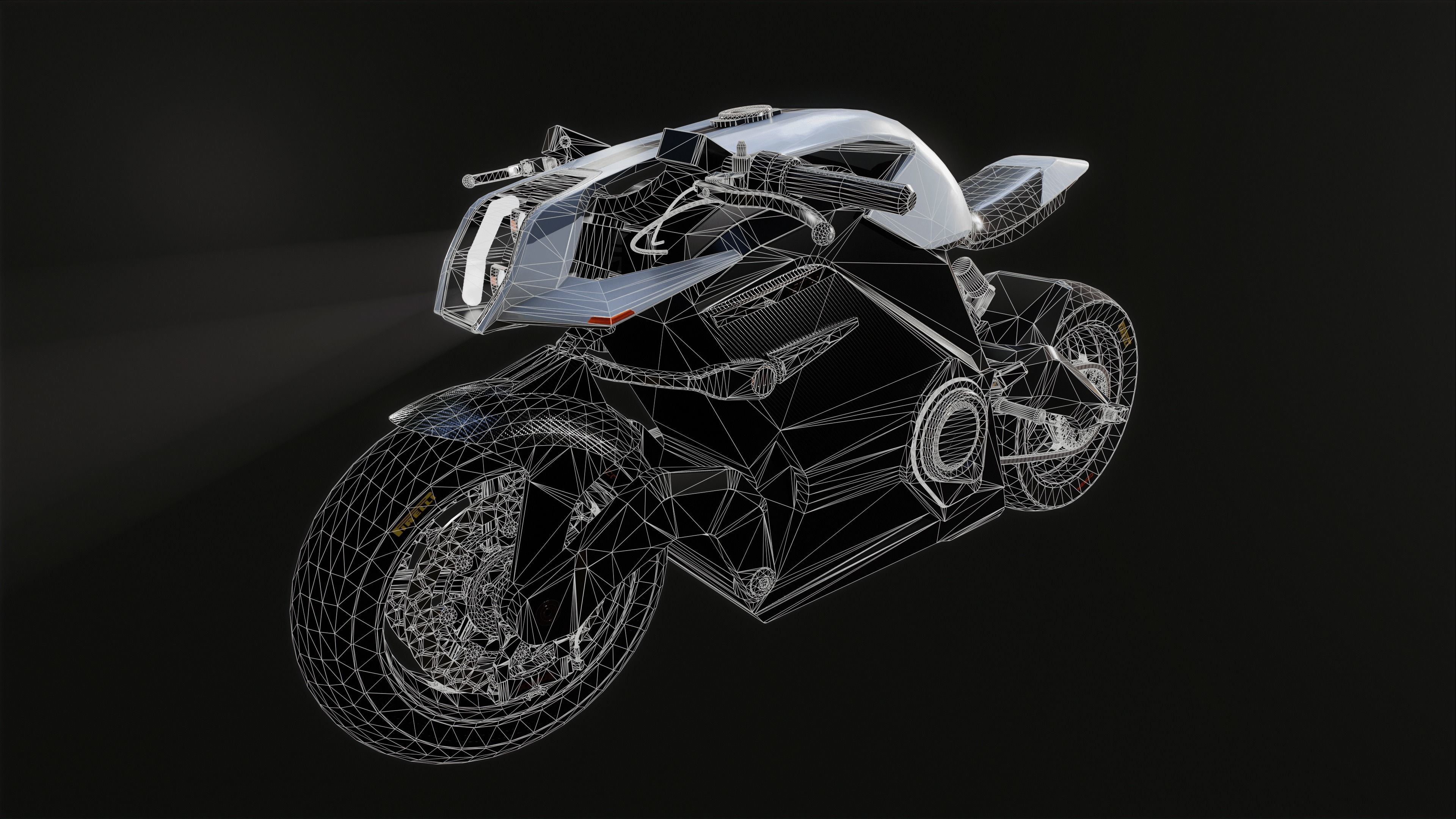 ARC VECTOR motorcycle Low-poly 3D model_9