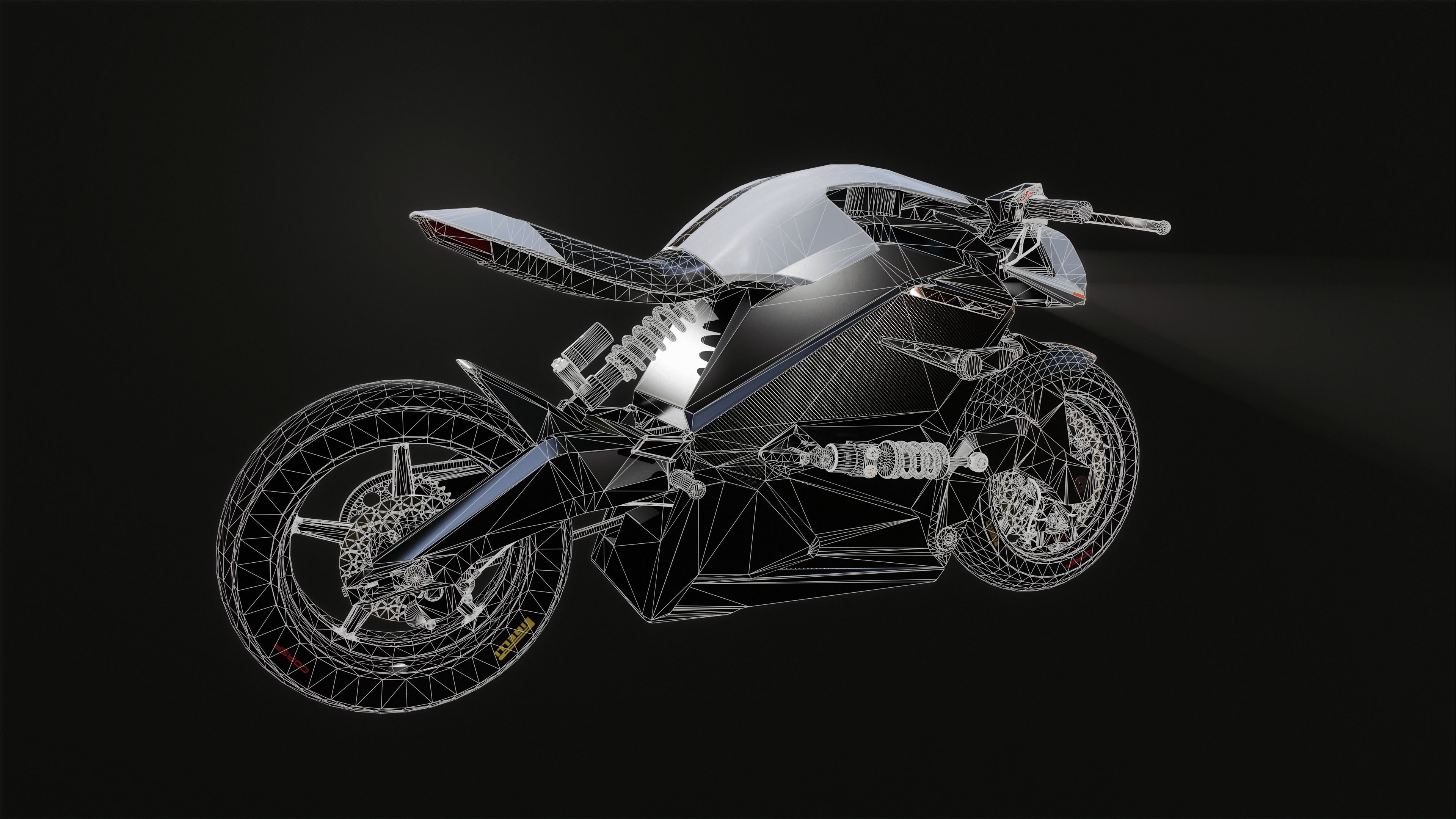 ARC VECTOR motorcycle Low-poly 3D model_10