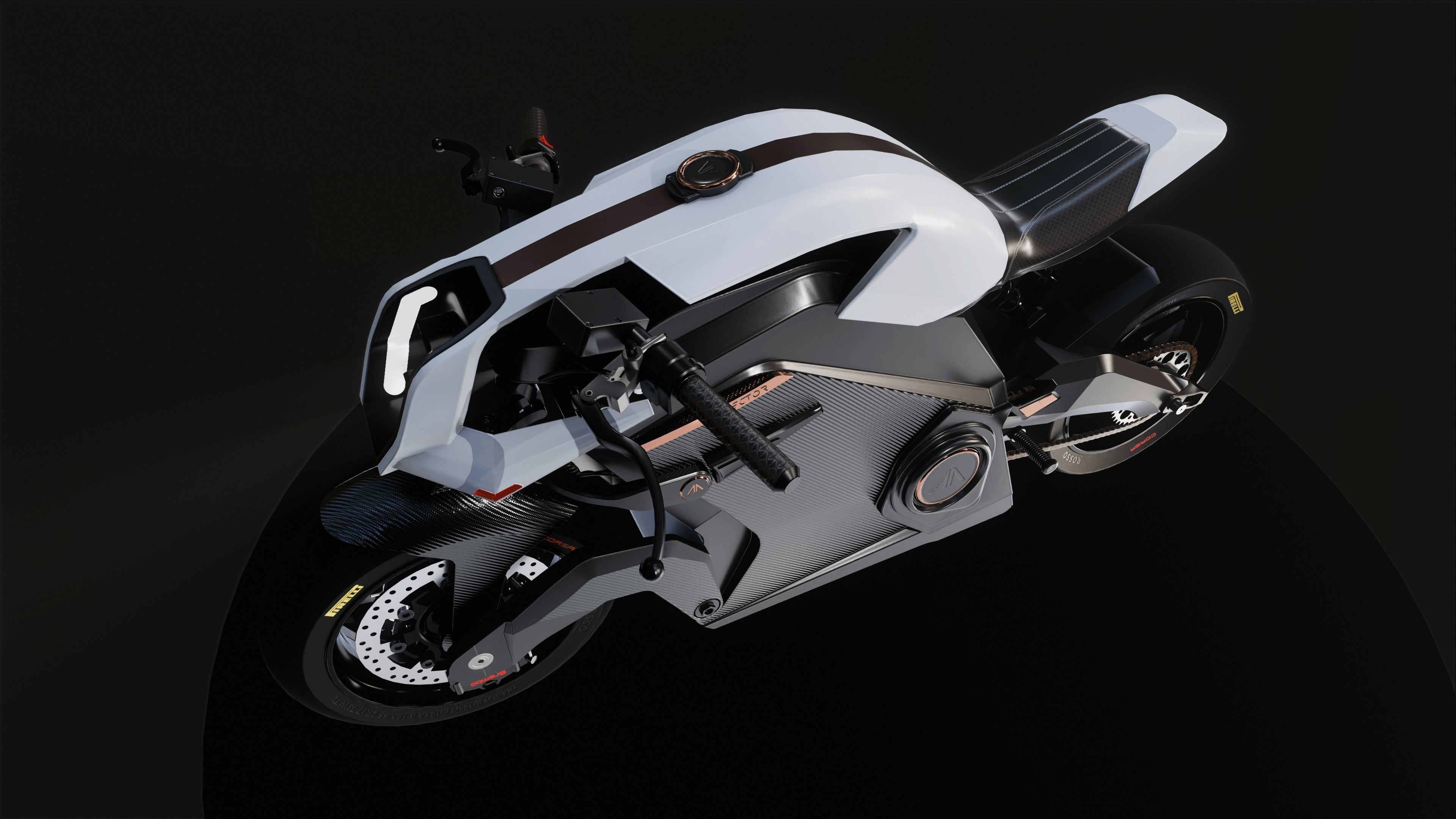 ARC VECTOR motorcycle Low-poly 3D model_2