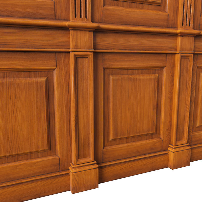 Wooden panel 01 06 3D model_6