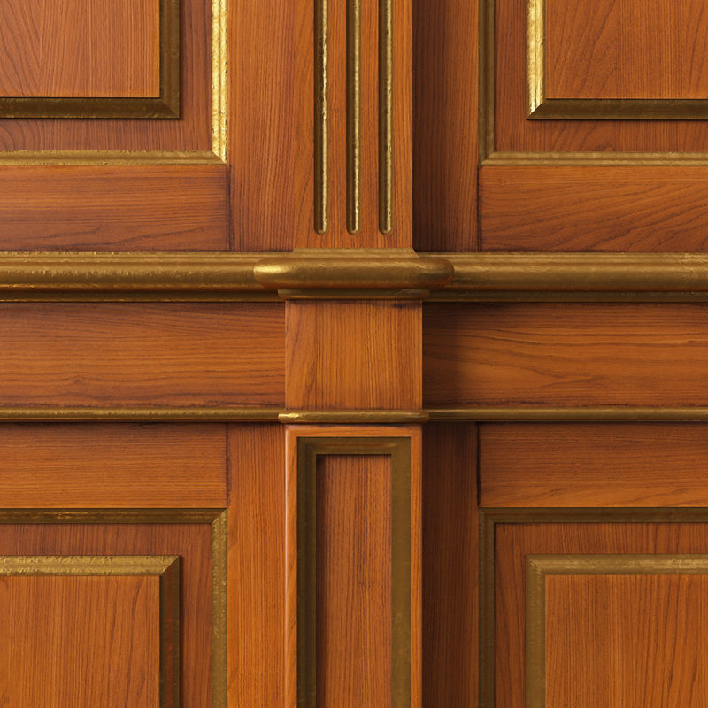 Wooden panel 01 06 3D model_2