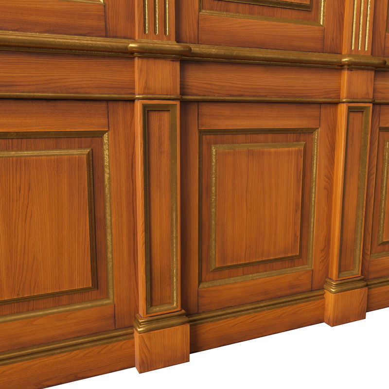 Wooden panel 01 06 3D model_7