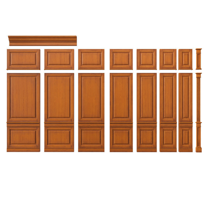 Wooden panel 01 06 3D model_17