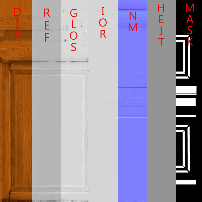 Wooden panel 01 06 3D model_28