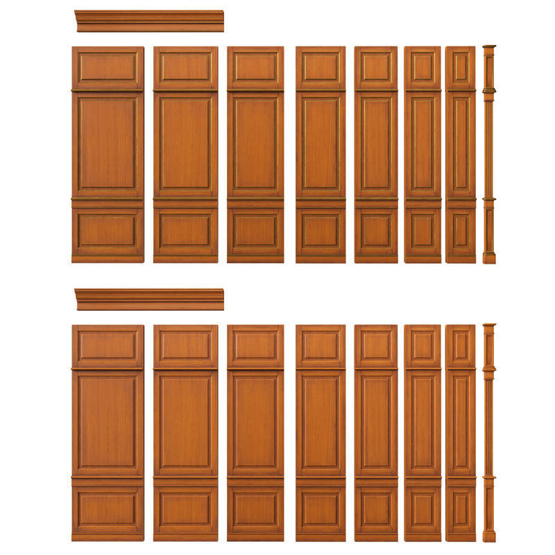 Wooden panel 01 06 3D model_18