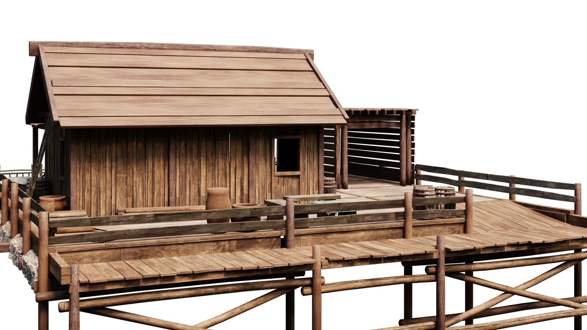 Old Lake House 26 PBR 4K GameReady Low-poly 3D model_10