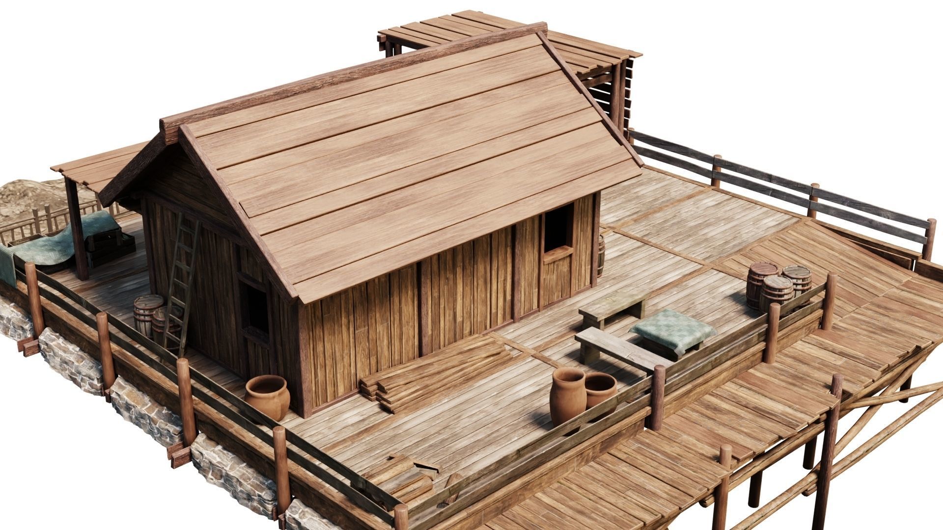 Old Lake House 26 PBR 4K GameReady Low-poly 3D model_9