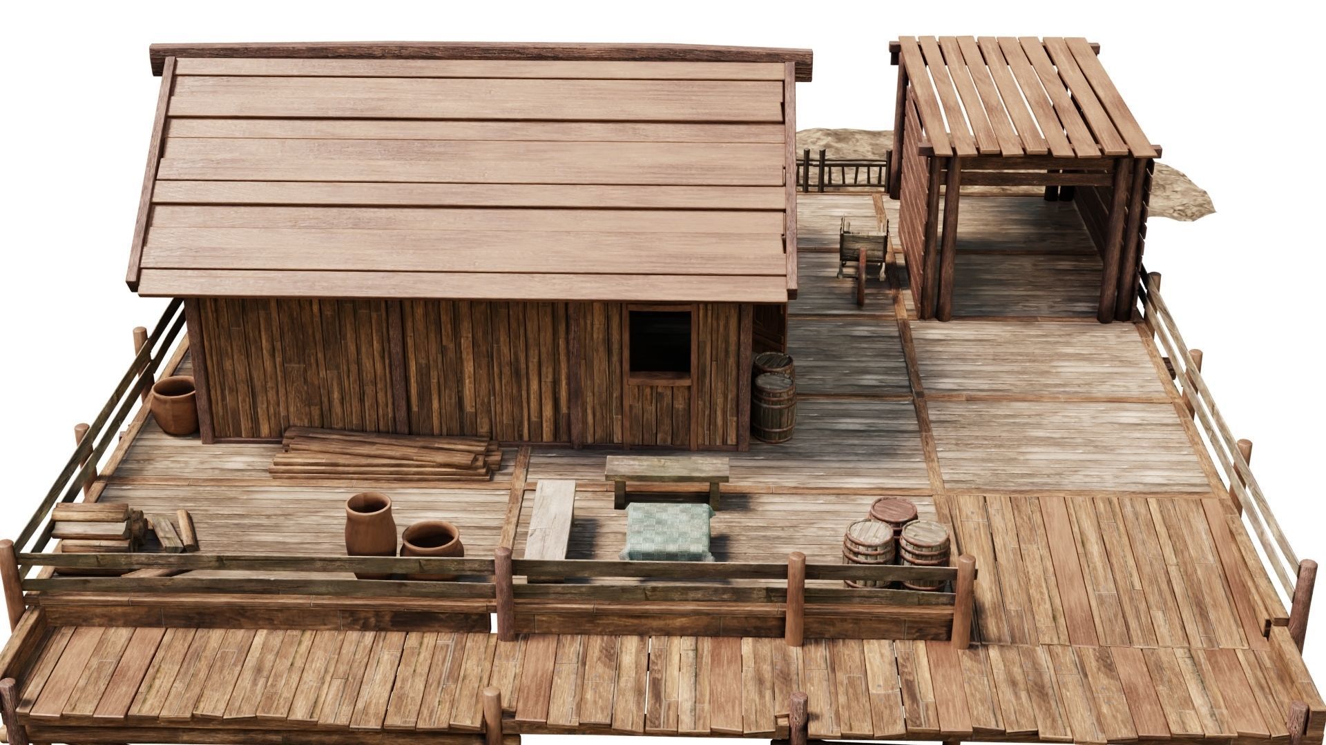 Old Lake House 26 PBR 4K GameReady Low-poly 3D model_3