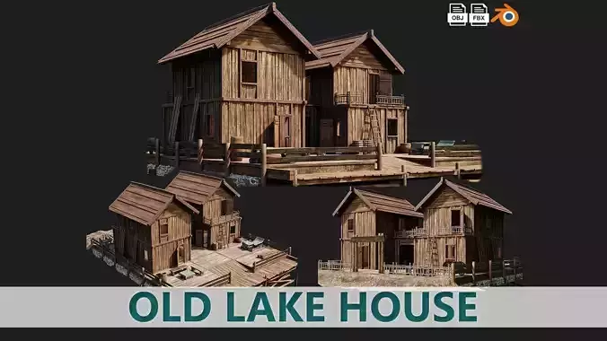 Old Lake House 27 PBR 4K GameReady