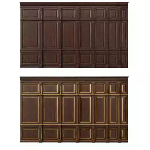 Wooden panel 01 07  3D model