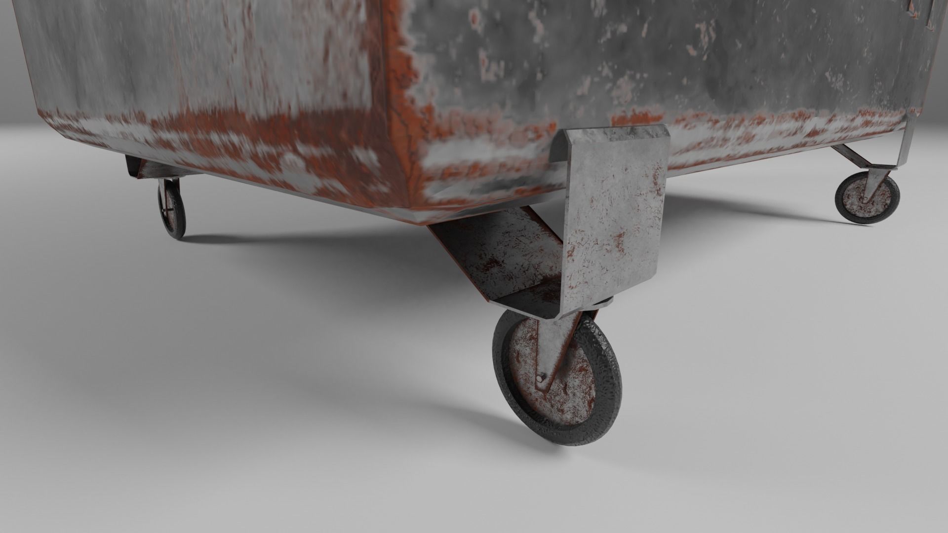 rusty dumpster Low-poly 3D model_5