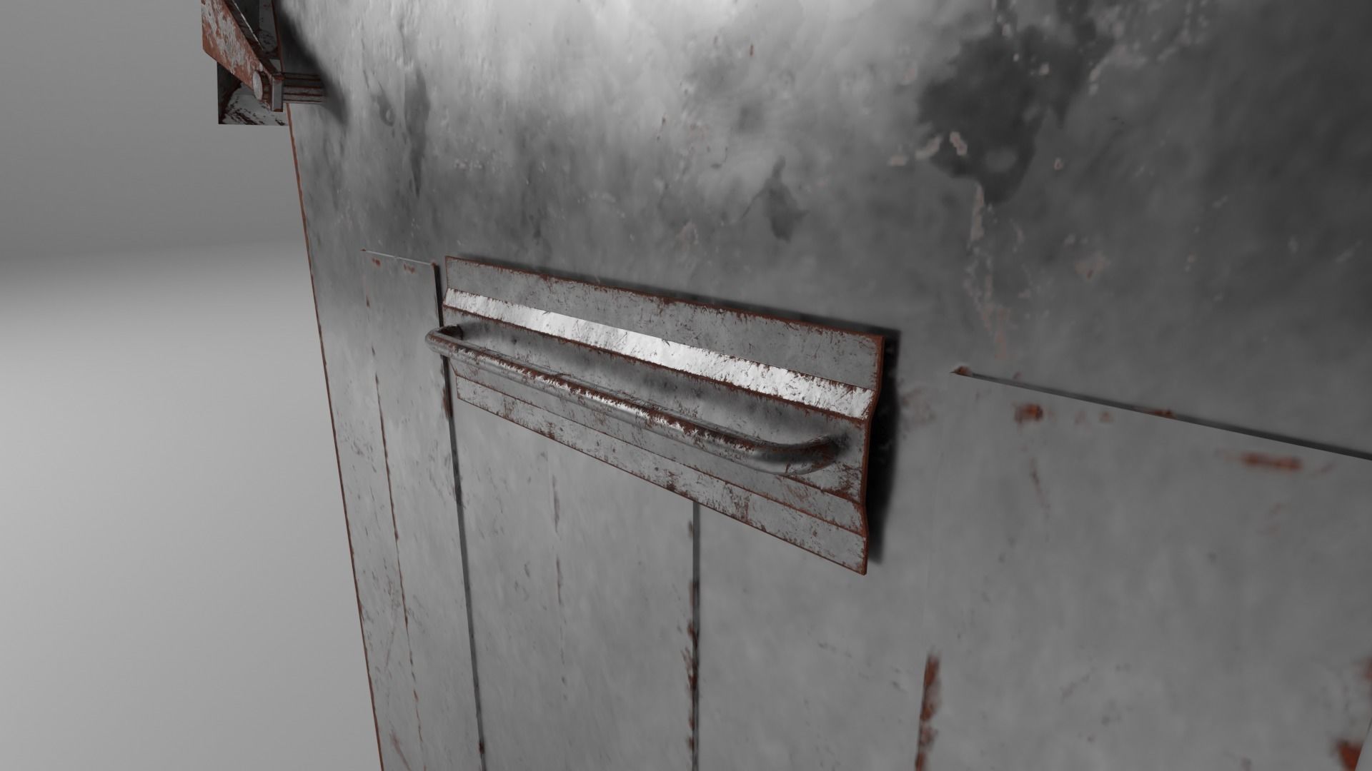 rusty dumpster Low-poly 3D model_6