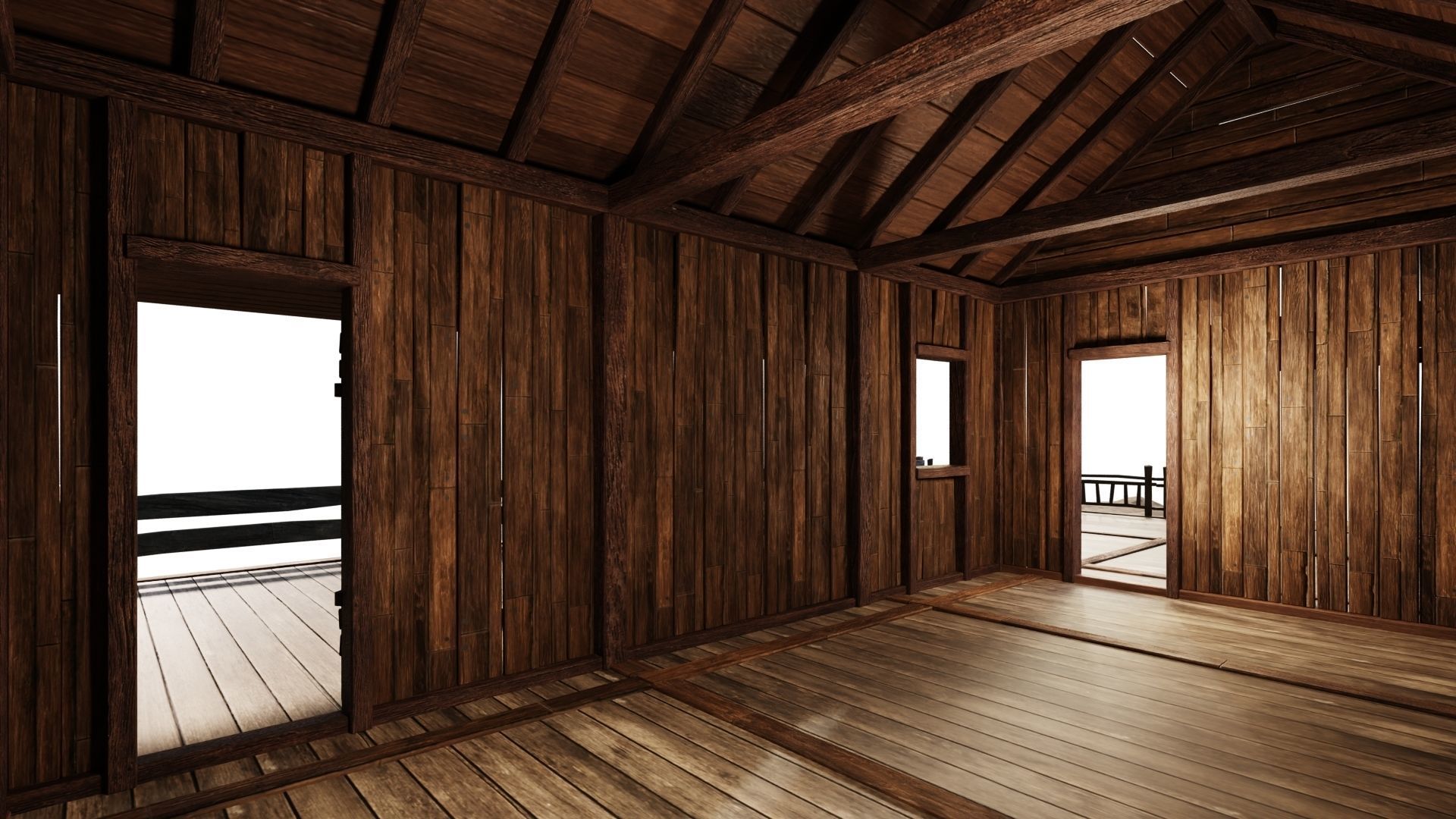 Old Lake House 28 d PBR 4K GameReady Low-poly 3D model_7