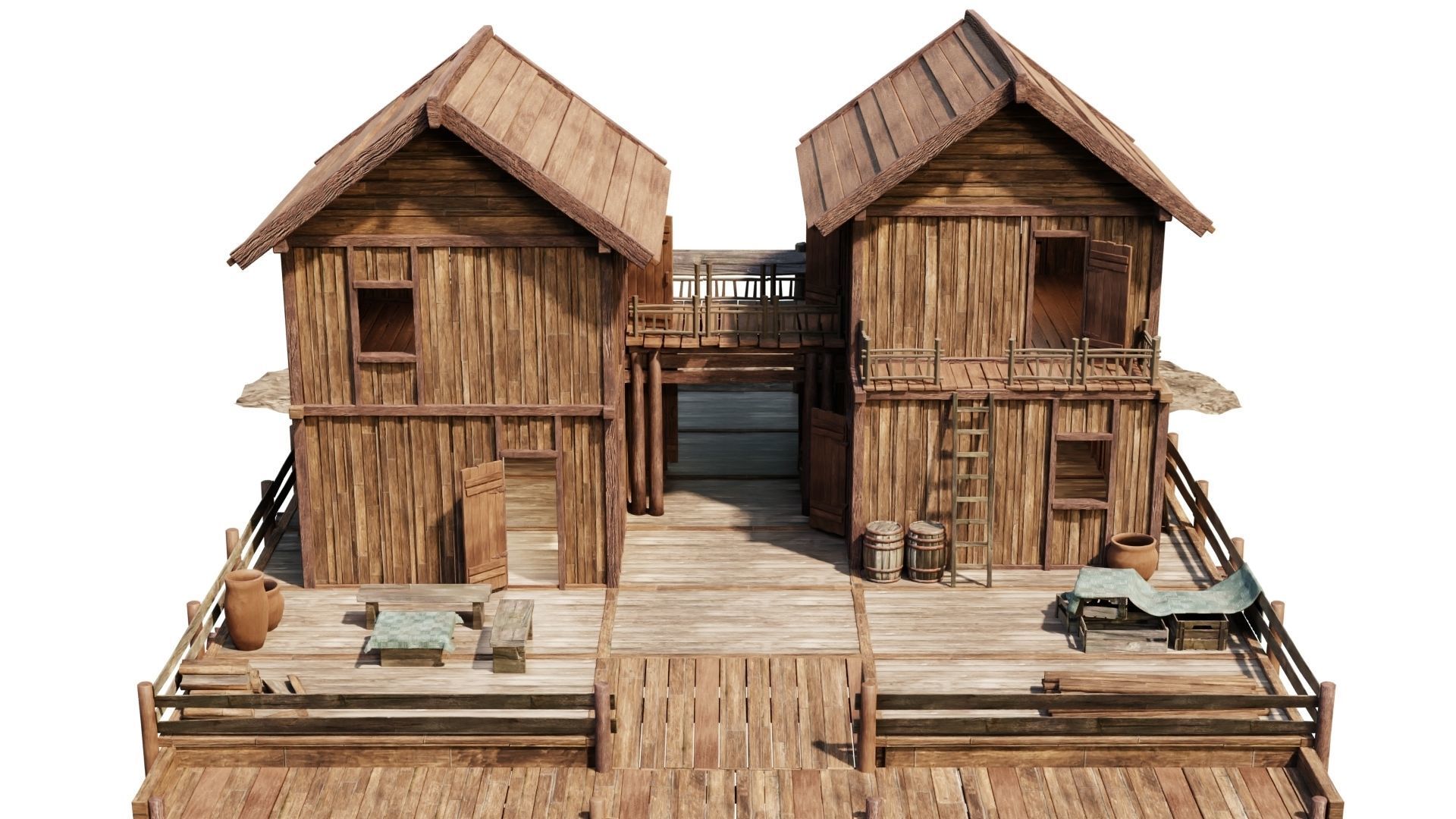 Old Lake House PBR 4K GameReady Pack 25 to 28 Low-poly 3D model_39