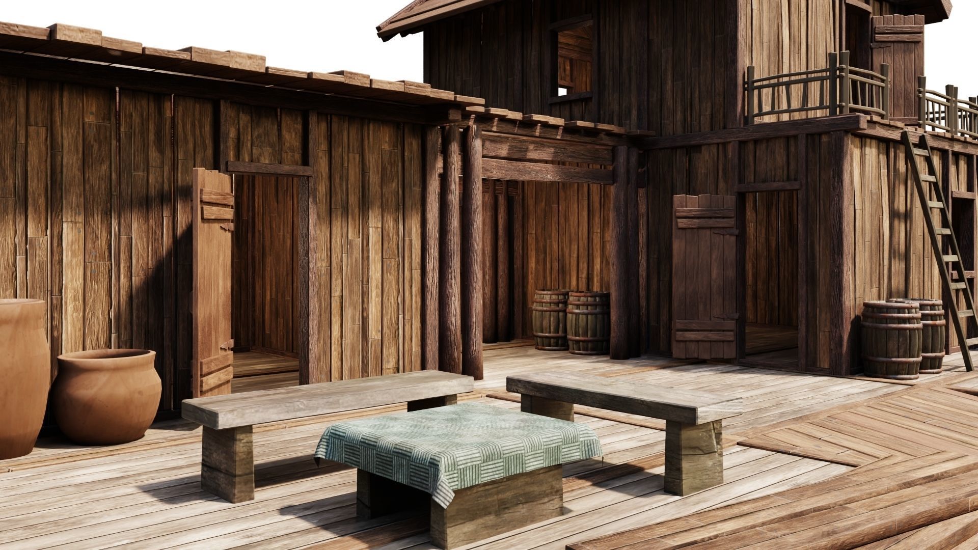 Old Lake House PBR 4K GameReady Pack 25 to 28 Low-poly 3D model_16