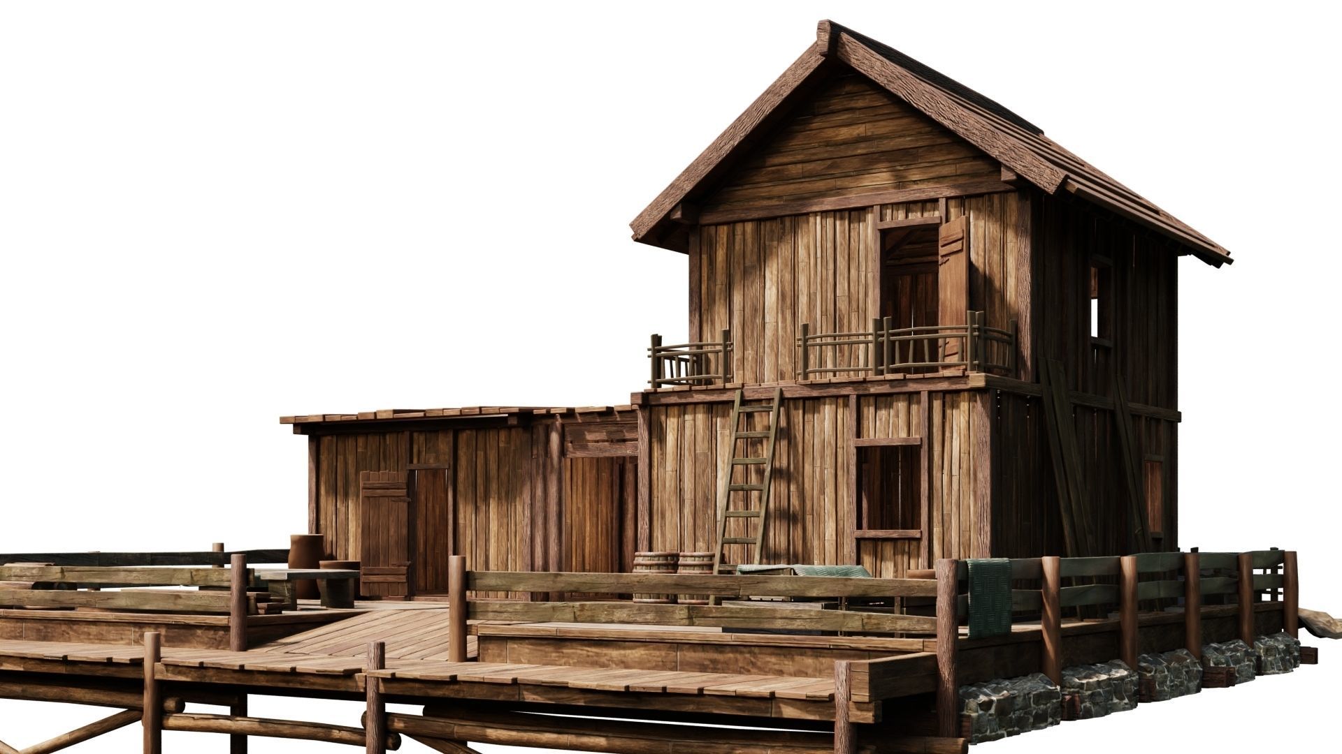 Old Lake House PBR 4K GameReady Pack 25 to 28 Low-poly 3D model_17