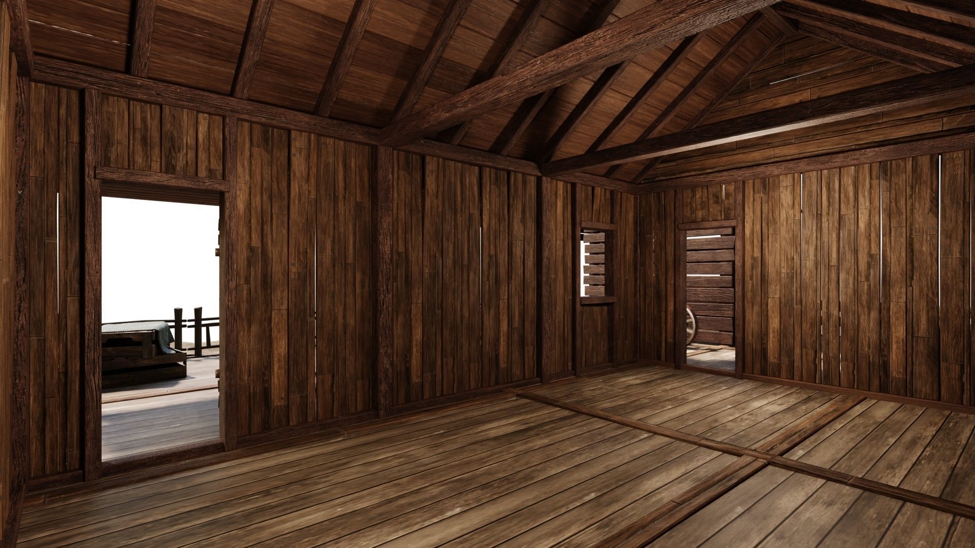 Old Lake House PBR 4K GameReady Pack 25 to 28 Low-poly 3D model_26