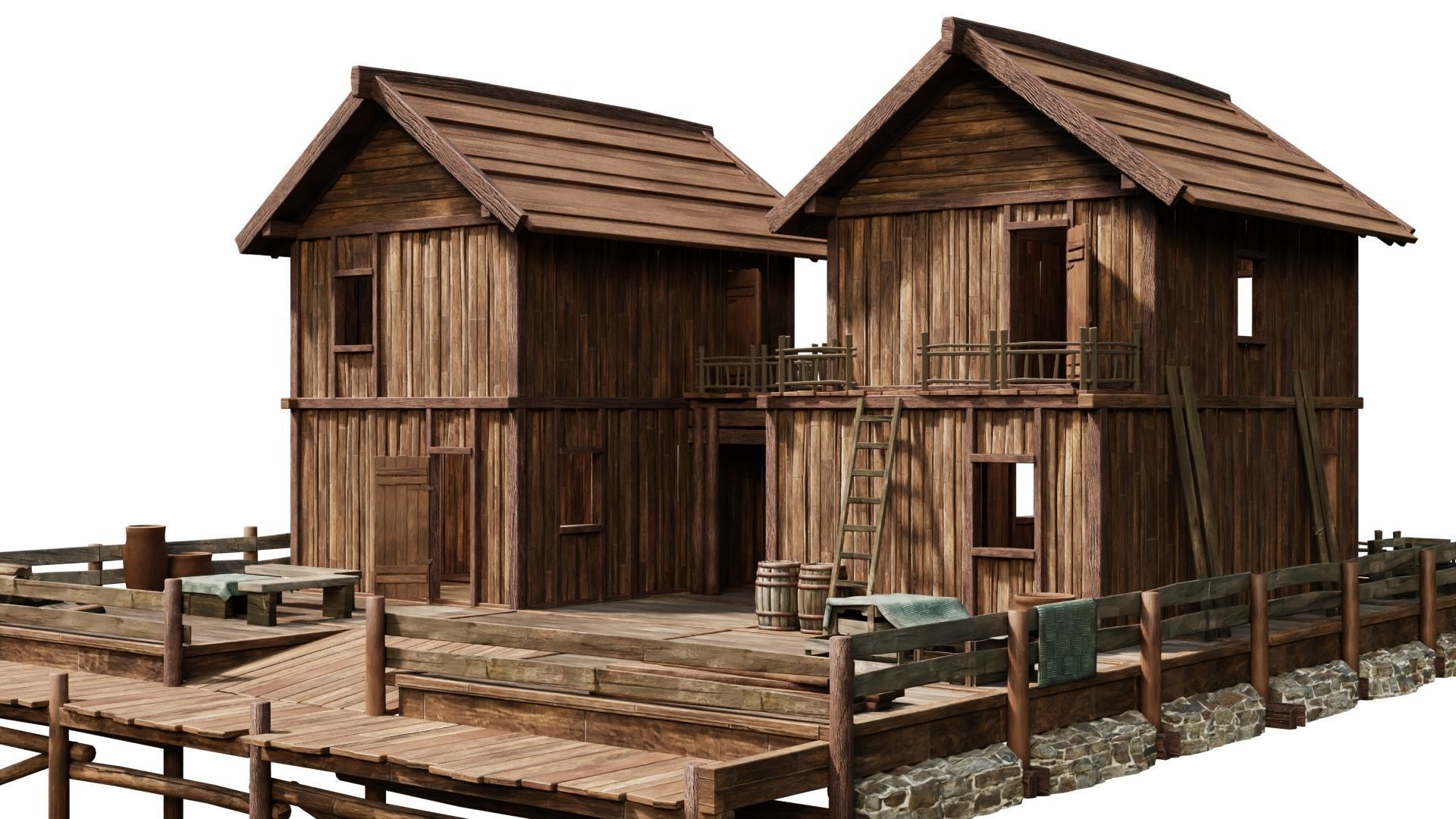 Old Lake House PBR 4K GameReady Pack 25 to 28 Low-poly 3D model_41