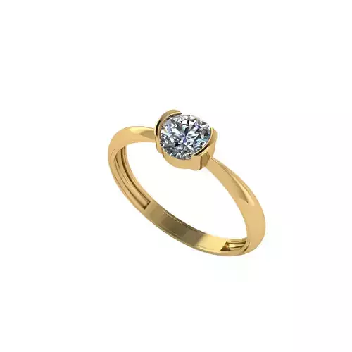 Women ring with stones for 3D printing gold and silver