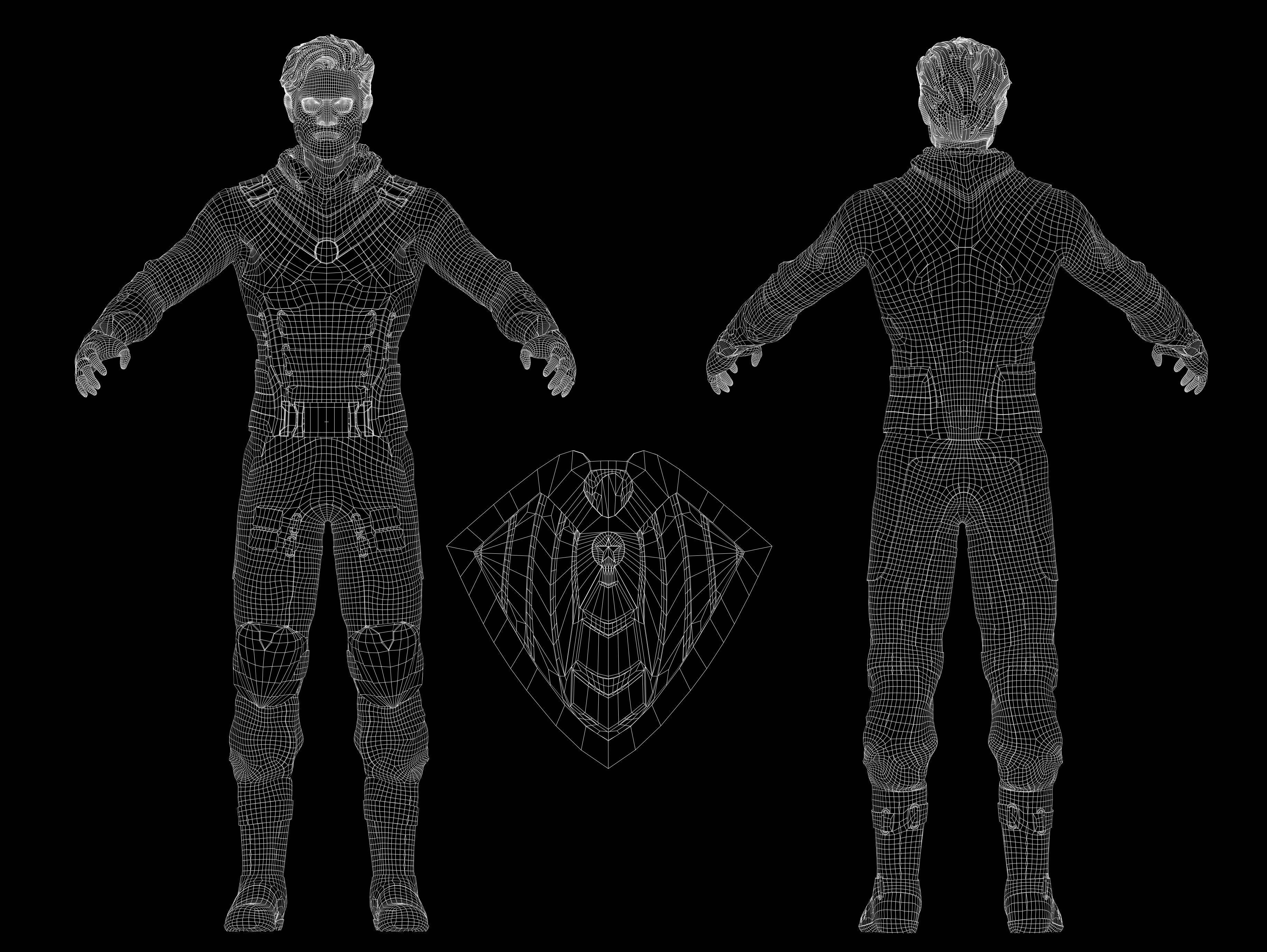 Soldier Boy Low-poly 3D model_9