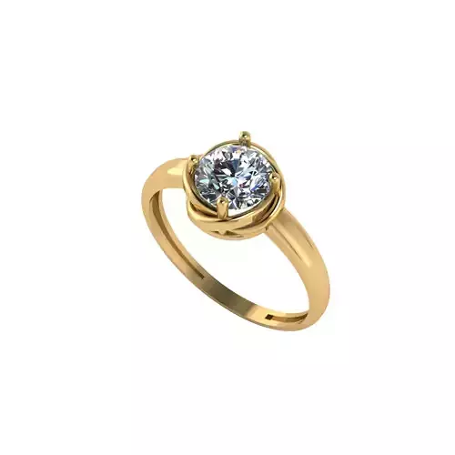 Women ring with stones for 3D printing gold and silver