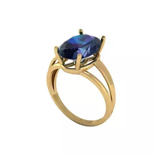 Women ring with stones for 3D printing gold and silver