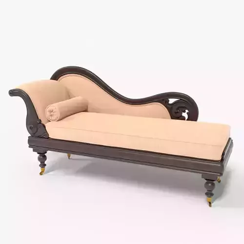 Antique William IV Mahagony Chaise Lounge