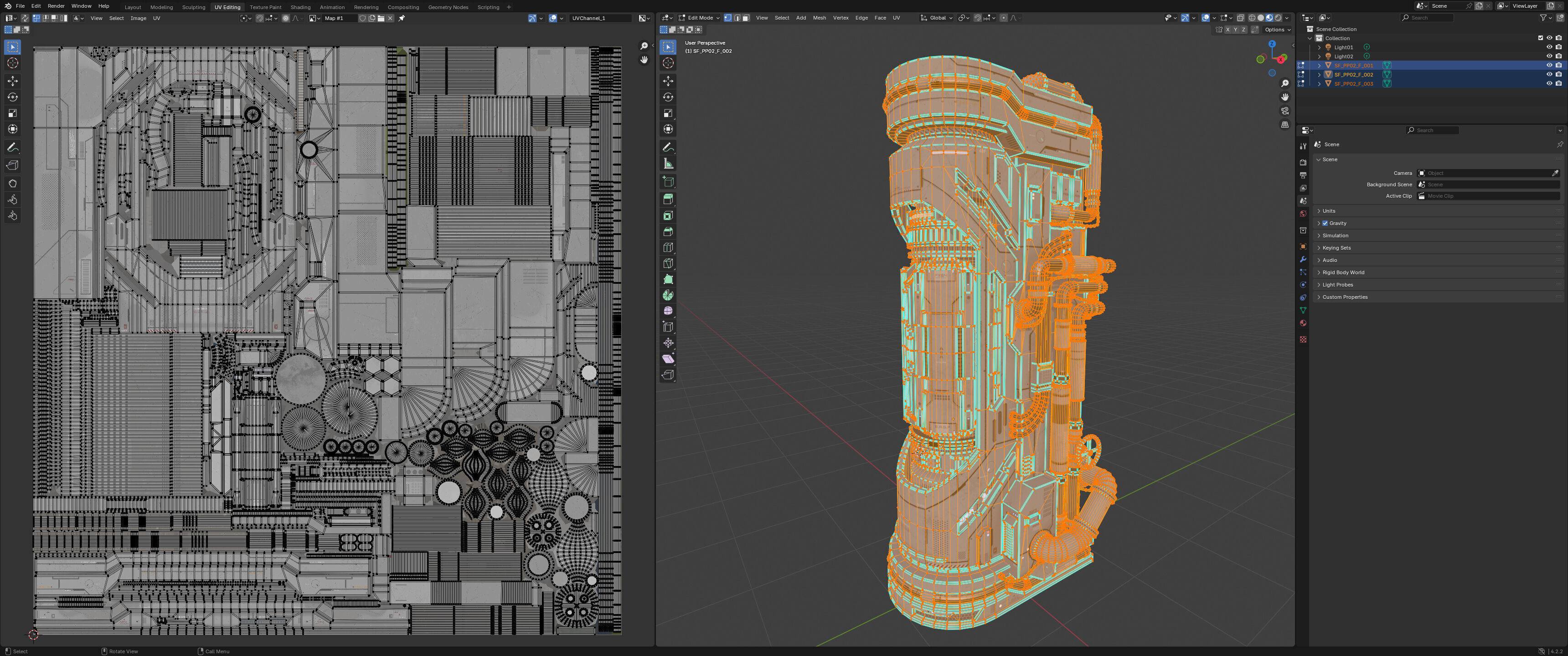 Sci-Fi Parts Kit Pack Vol 02 F-PBR Low-poly 3D model_6