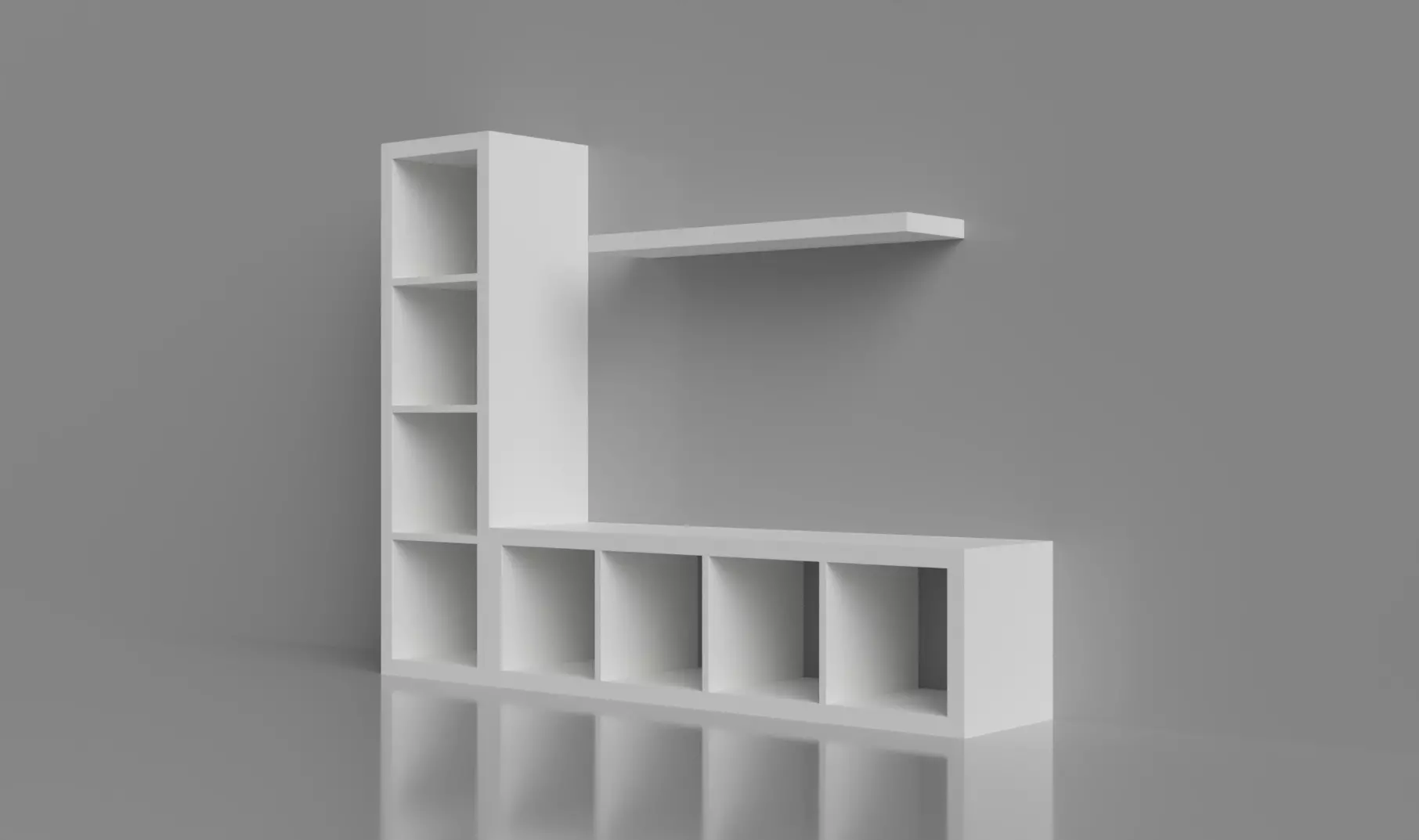 KALLAX LACK TV Stand Unit White 3D model_0