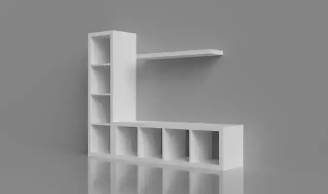KALLAX LACK TV Stand Unit White 3D model