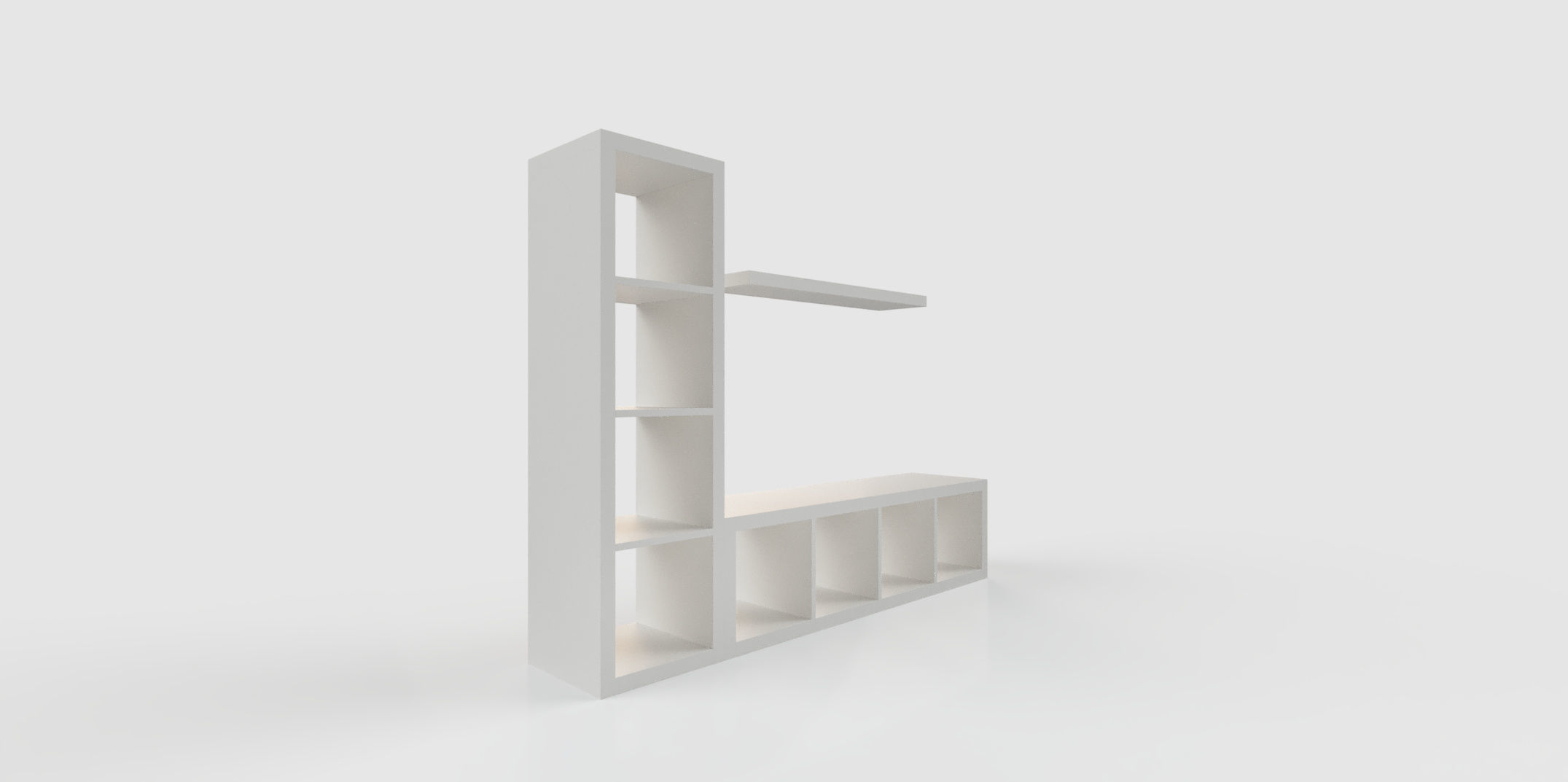 KALLAX LACK TV Stand Unit White 3D model_3