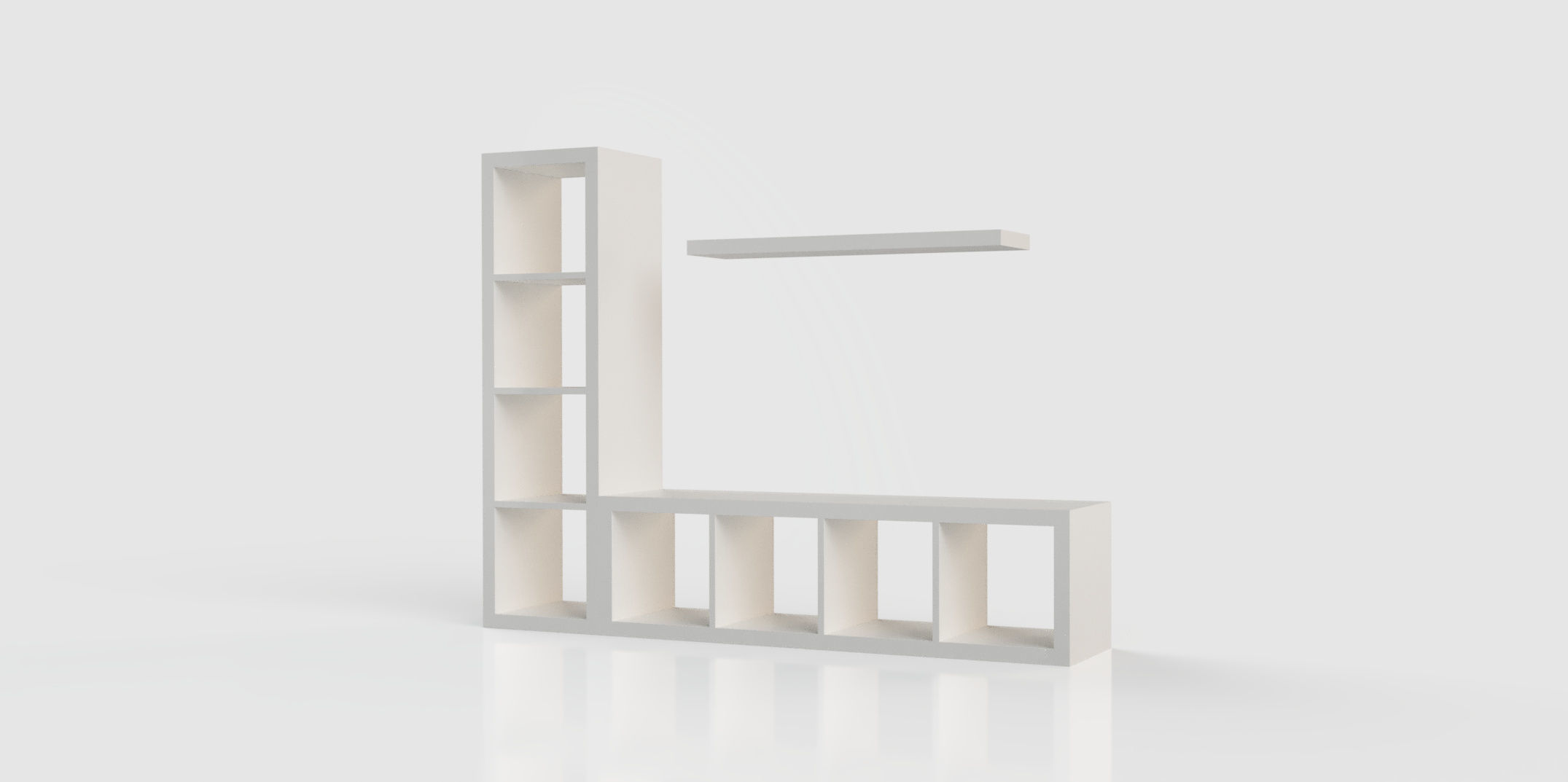 KALLAX LACK TV Stand Unit White 3D model_6