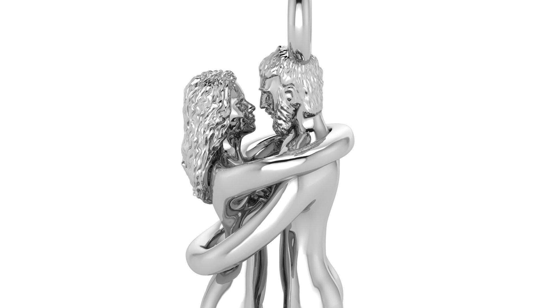 Hugs pendant men and women  Love  3D print model_1