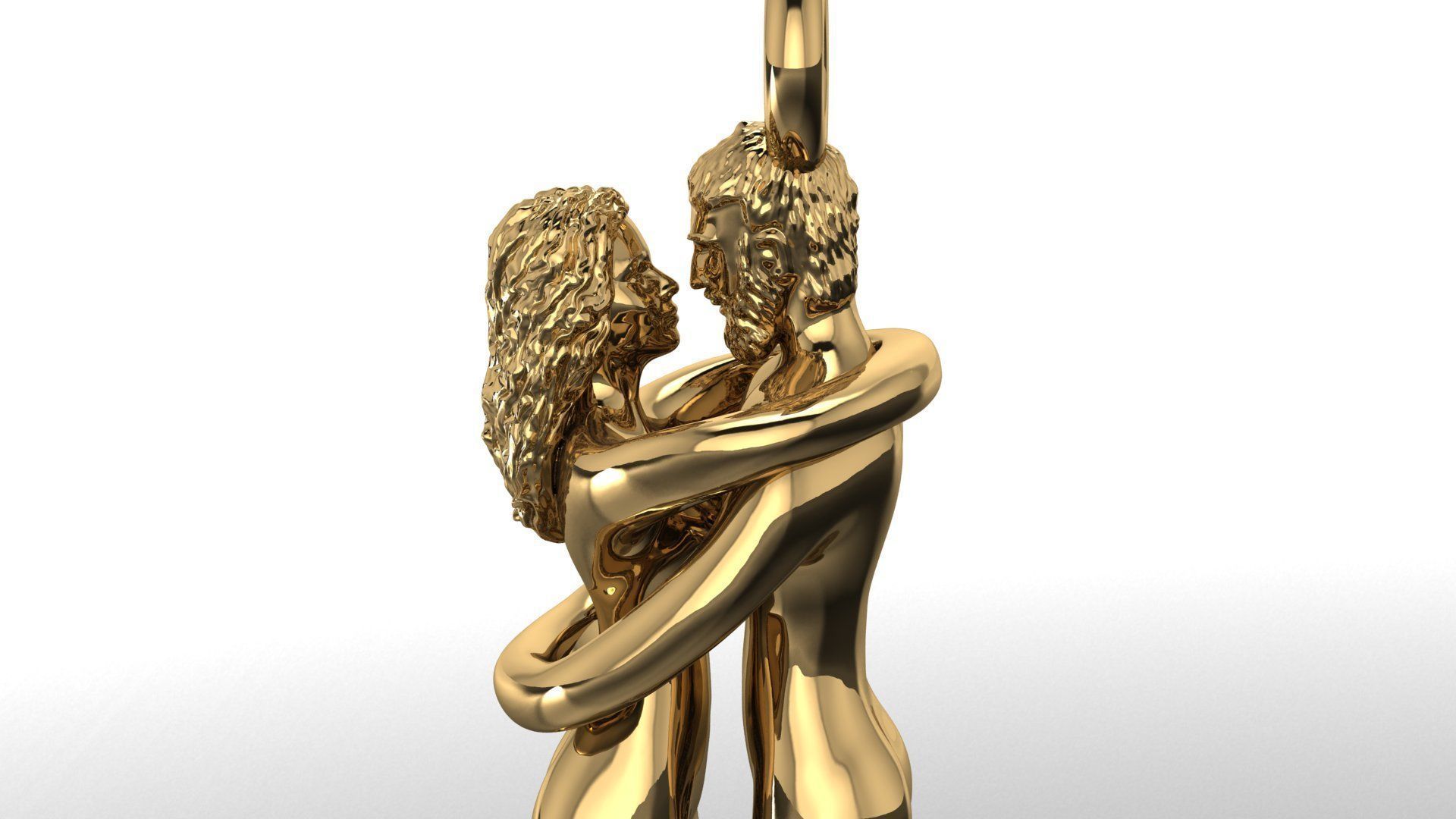 Hugs pendant men and women  Love  3D print model_2