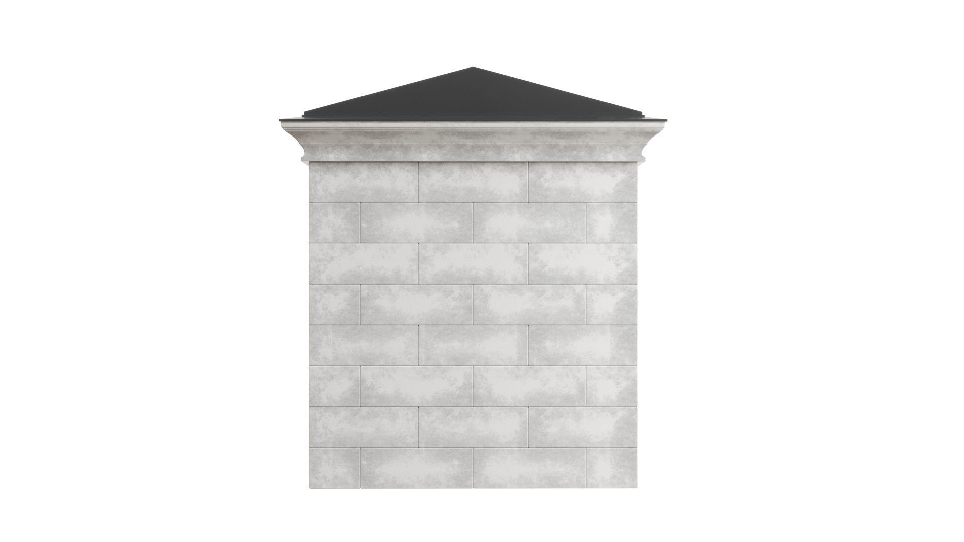 Crypt stone building 3D model_9