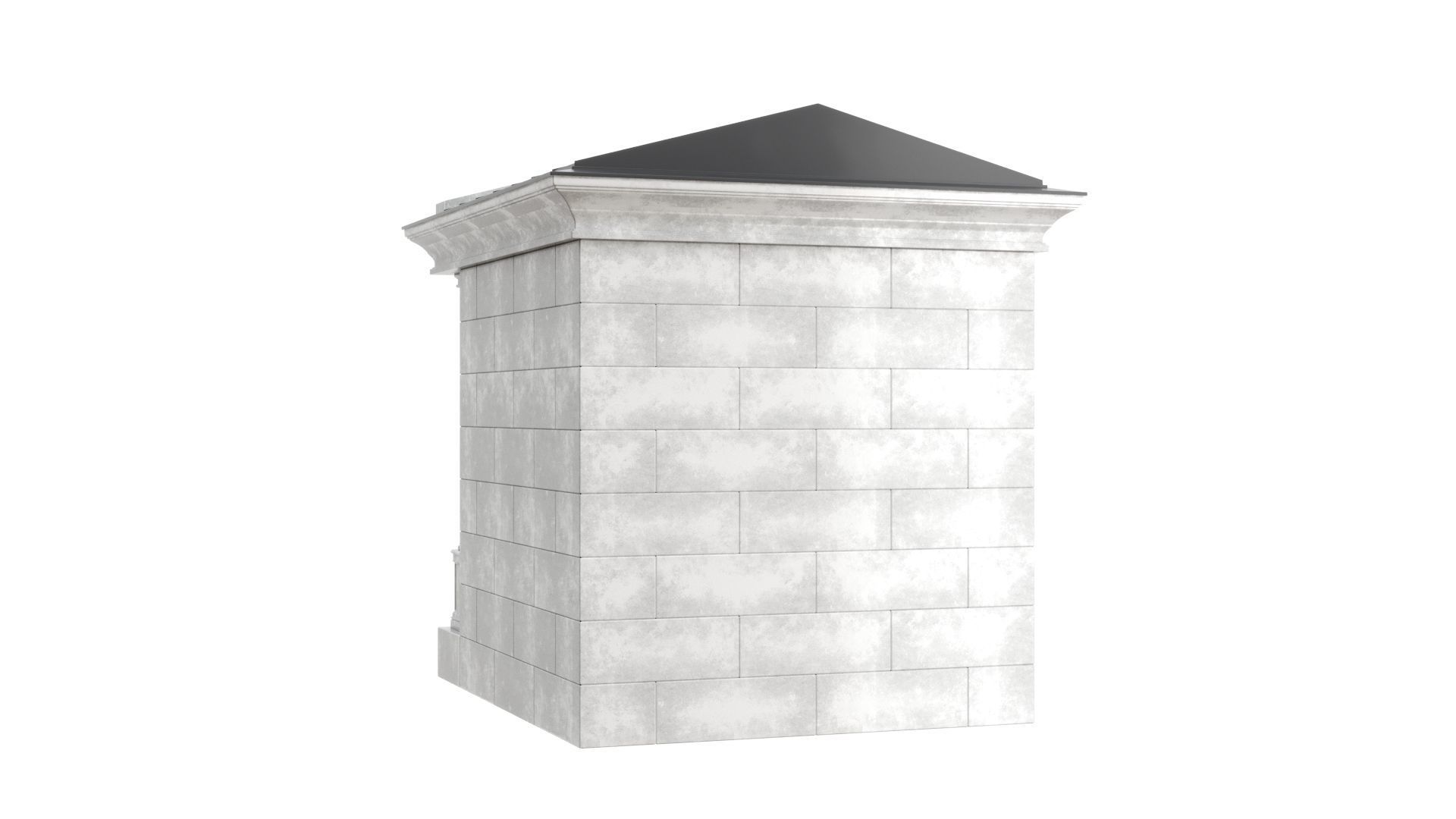 Crypt stone building 3D model_10