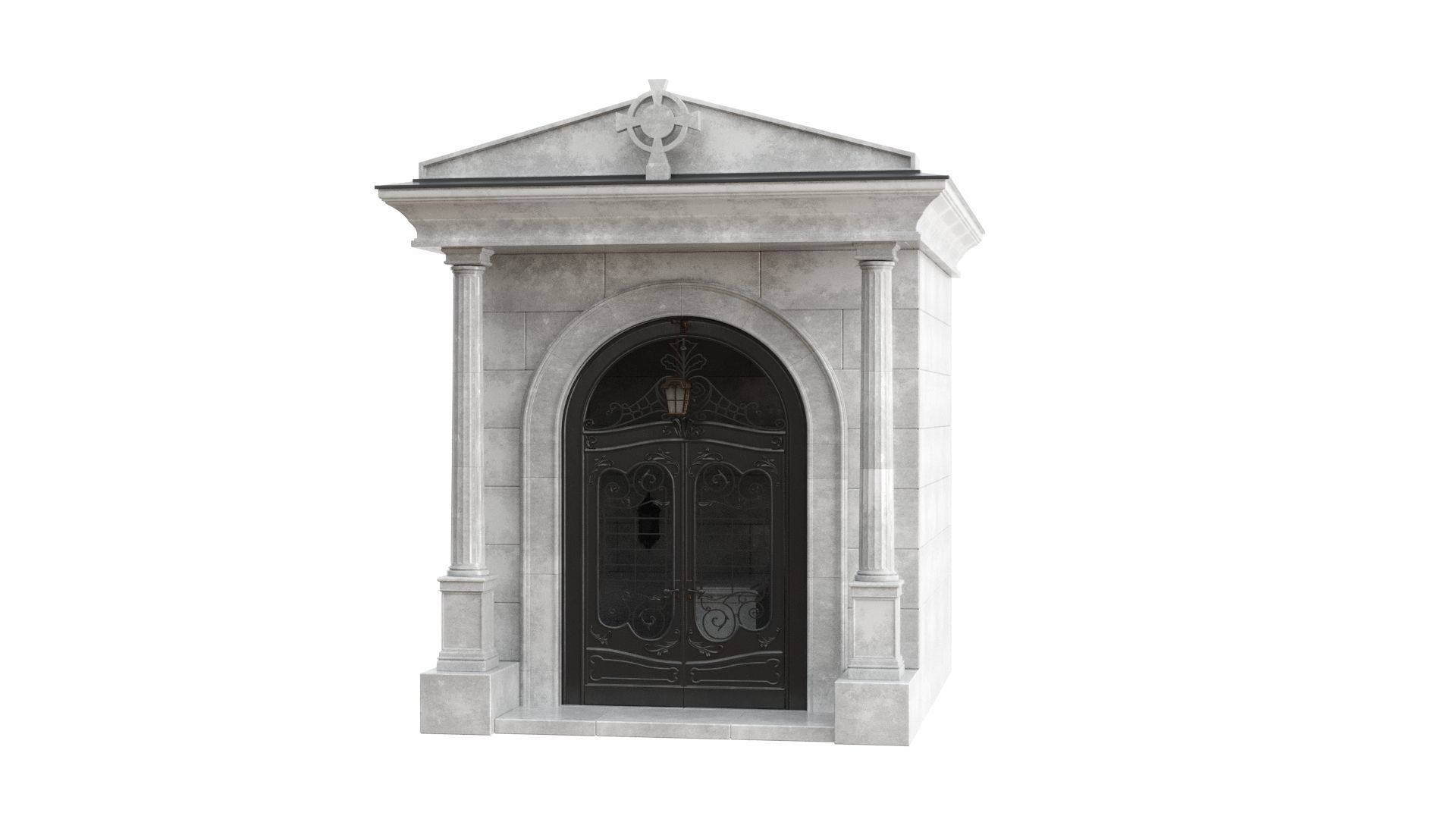 Crypt stone building 3D model_19