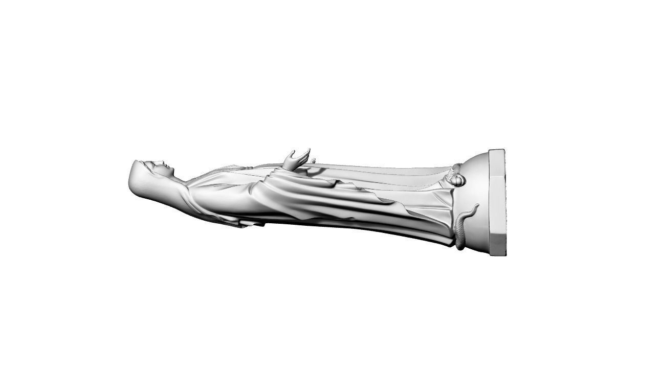 Virgin Mary - Our Lady of Grace 3D print model_3