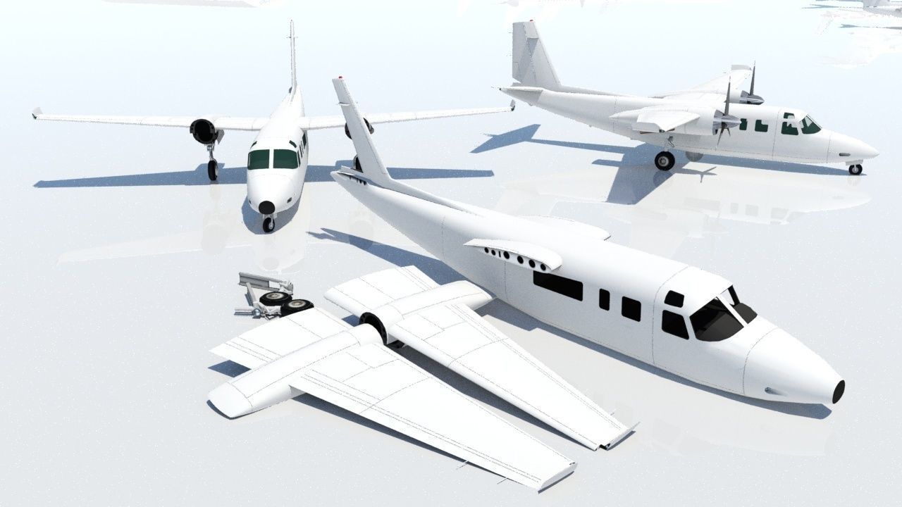 Turbo Commander 690 boneyard low poly  Static  Low-poly 3D model_8