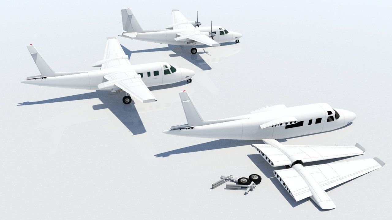 Turbo Commander 690 boneyard low poly  Static  Low-poly 3D model_5