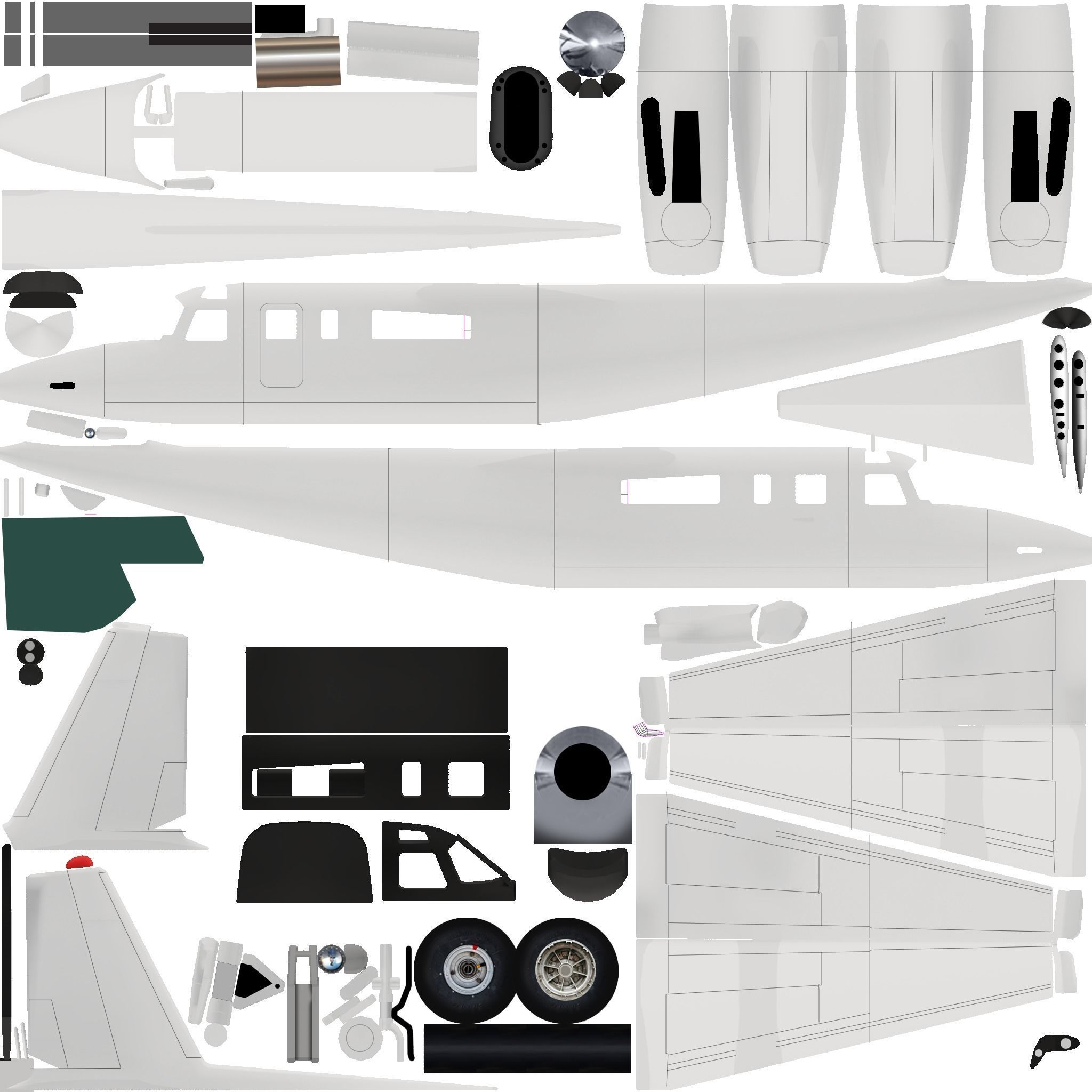 Turbo Commander 690 boneyard low poly  Static  Low-poly 3D model_12