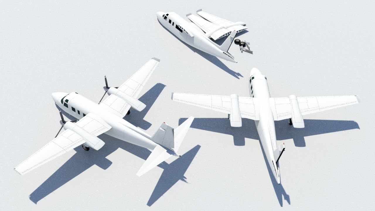 Turbo Commander 690 boneyard low poly  Static  Low-poly 3D model_3