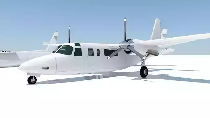 Turbo Commander 690 boneyard low poly  Static  Low-poly 3D model