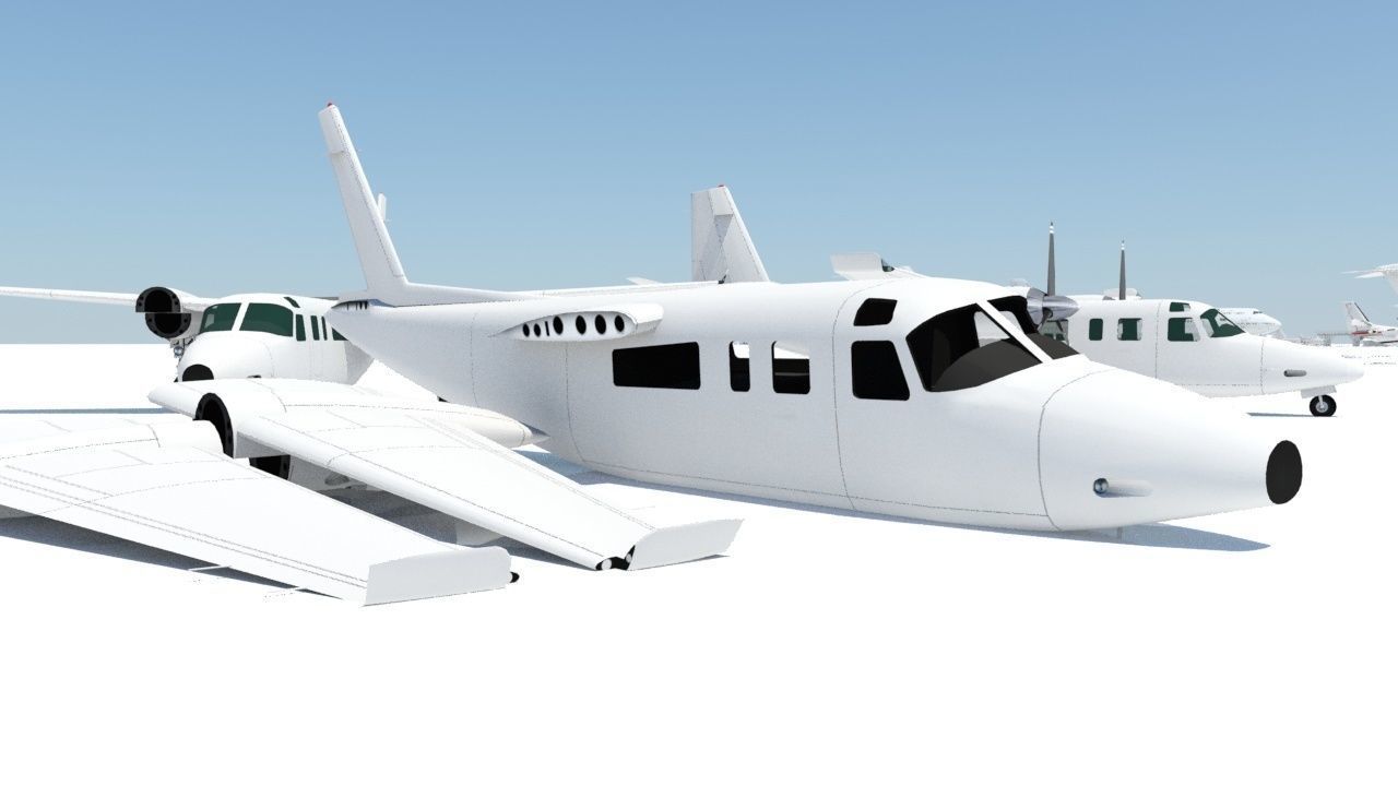Turbo Commander 690 boneyard low poly  Static  Low-poly 3D model_1