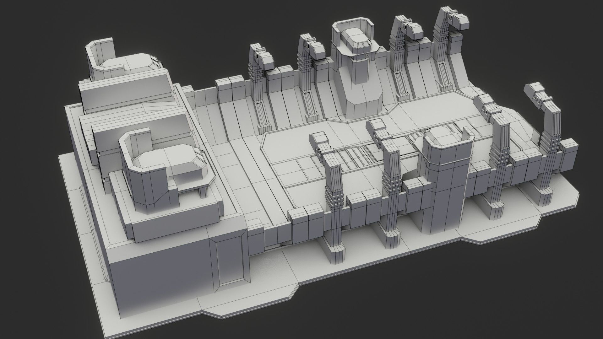 Sci-fi Military Station - Game Ready - PBR Low-poly 3D model_15