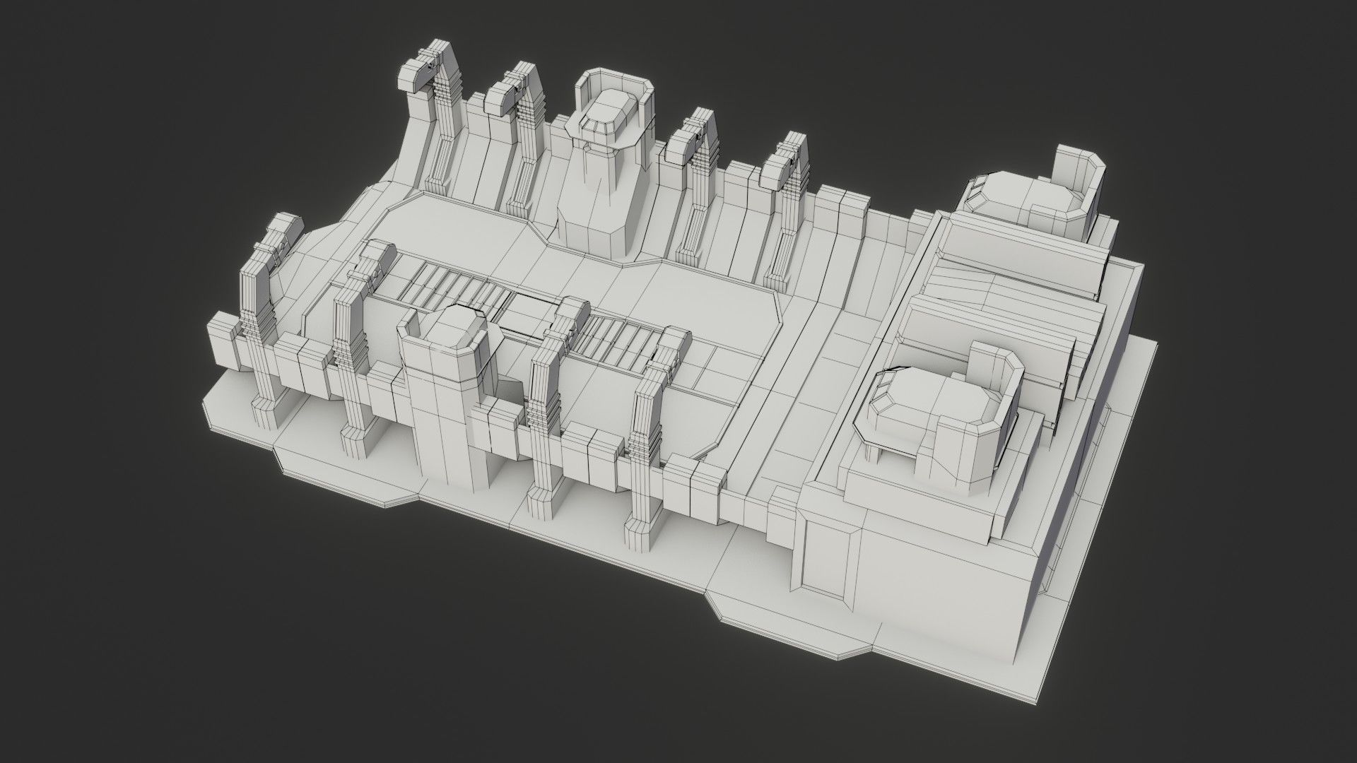 Sci-fi Military Station - Game Ready - PBR Low-poly 3D model_13