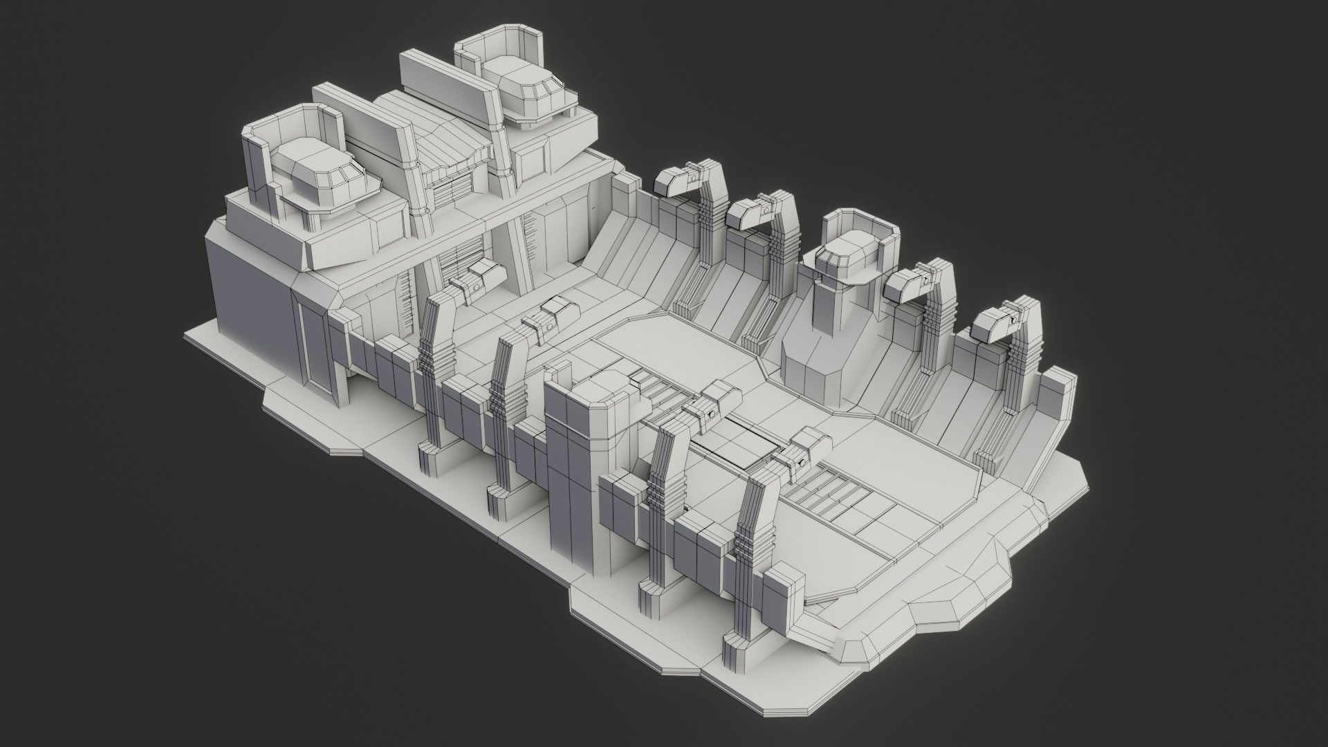 Sci-fi Military Station - Game Ready - PBR Low-poly 3D model_3