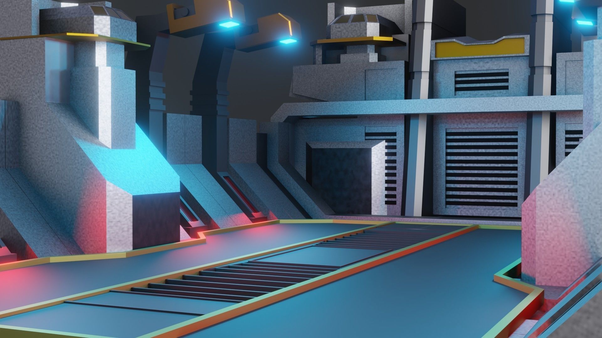 Sci-fi Military Station - Game Ready - PBR Low-poly 3D model_20