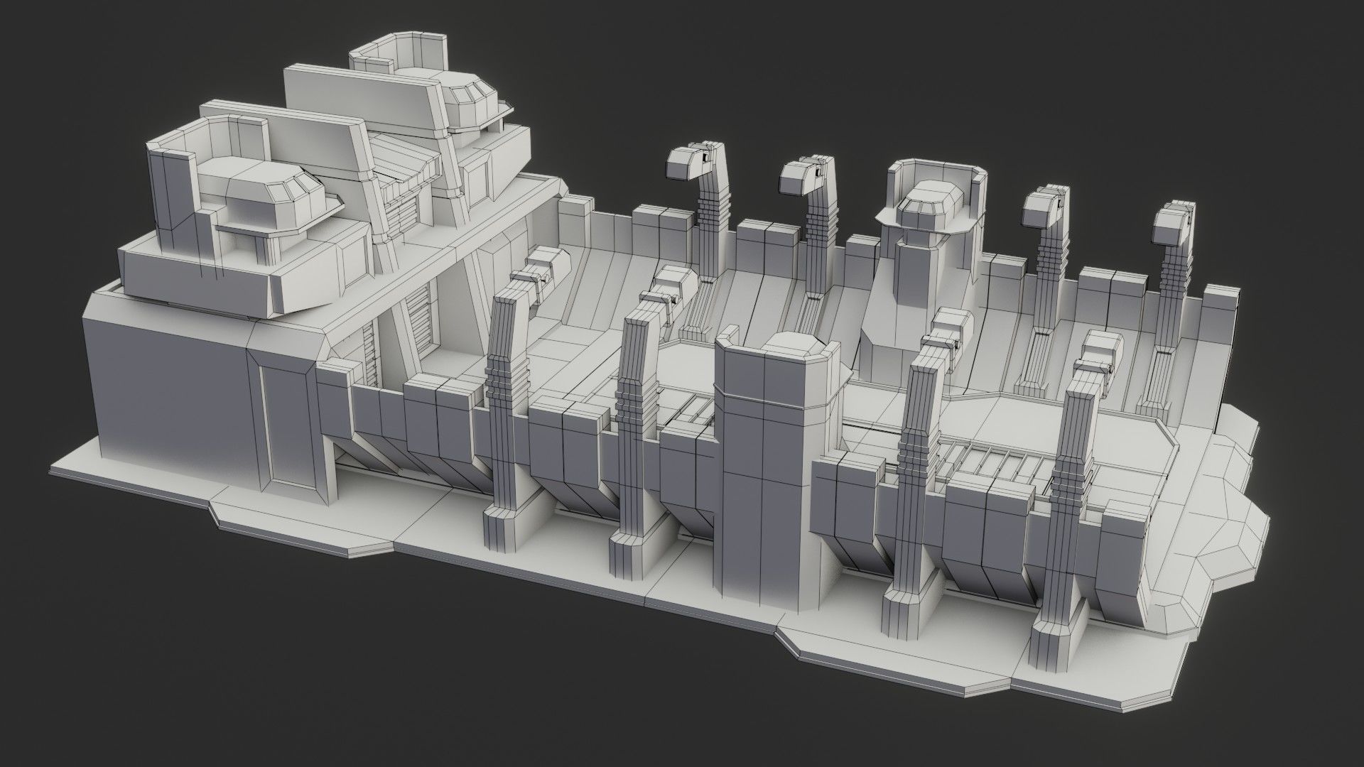 Sci-fi Military Station - Game Ready - PBR Low-poly 3D model_17