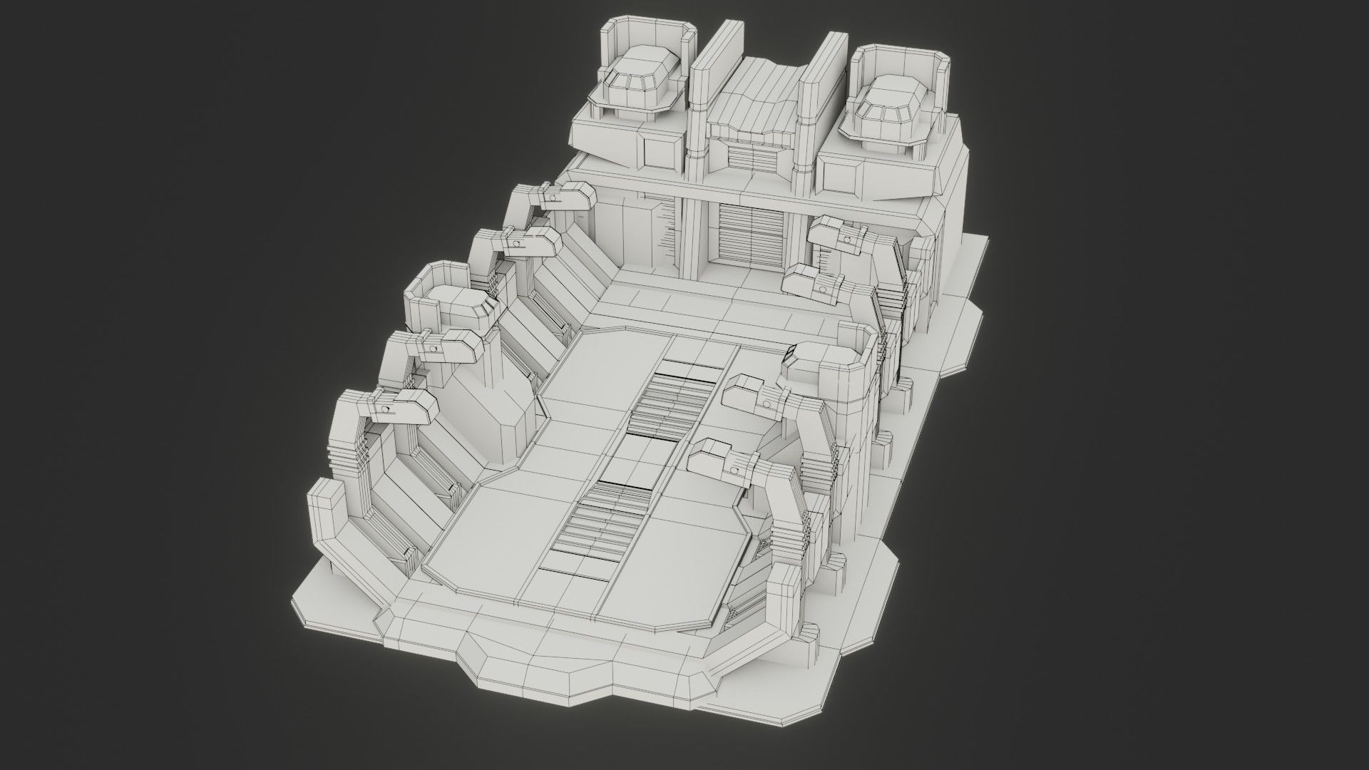 Sci-fi Military Station - Game Ready - PBR Low-poly 3D model_7